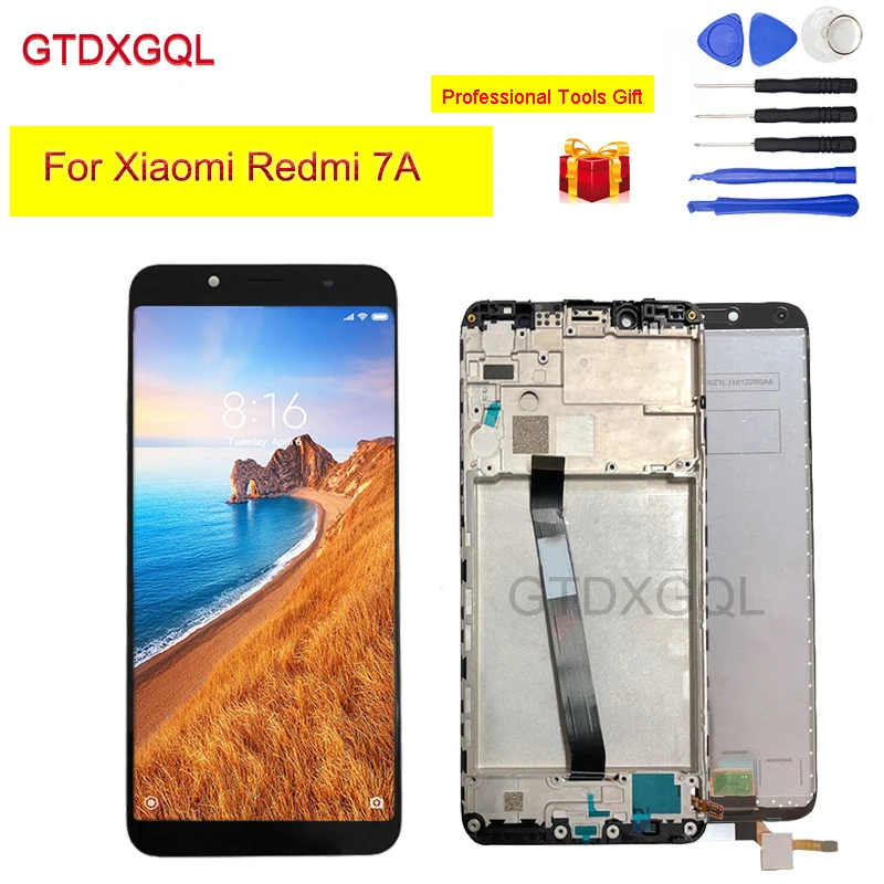 5,45 "лучший рабочий для Xiaomi Redmi 7A ЖК-дисплей 10 точек сенсорный экран дигитайзер в сборе для Redmi 7A MZB7995IN ЖК-дисплей