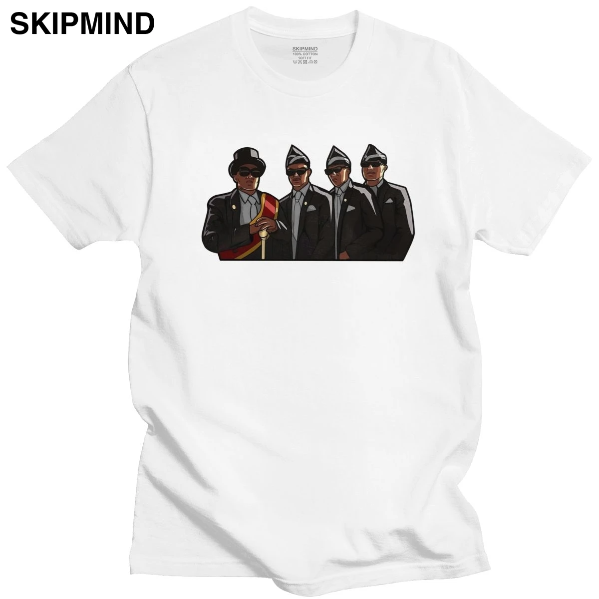 

Футболка мужская хлопковая, с коротким рукавом и мемом, с круглым вырезом