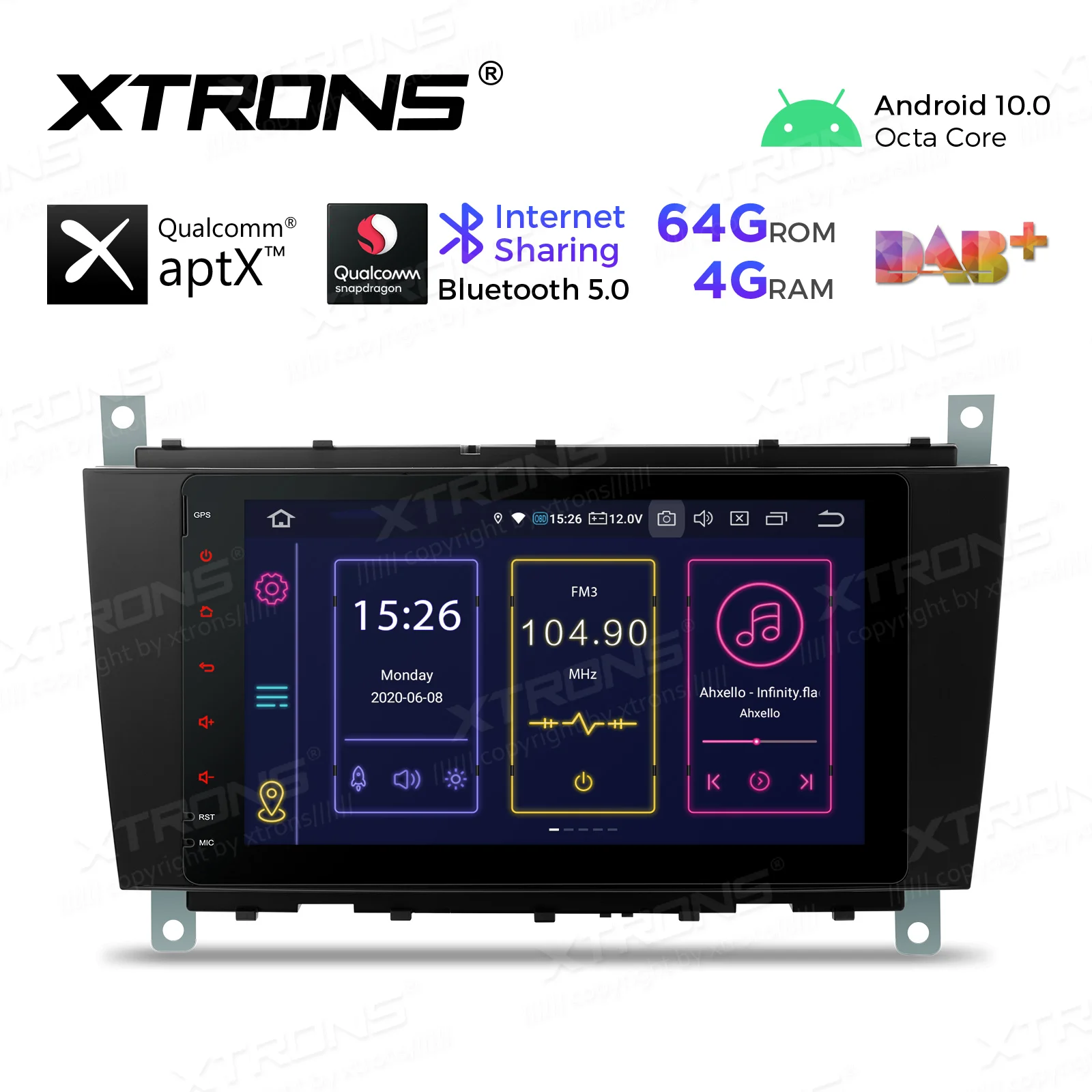 XTRONS Android 10 0 Qualcomm Bluetooth 5 автомобильный стерео плеер GPS без DVD для Mercedes Benz W209 W203 C180 C200