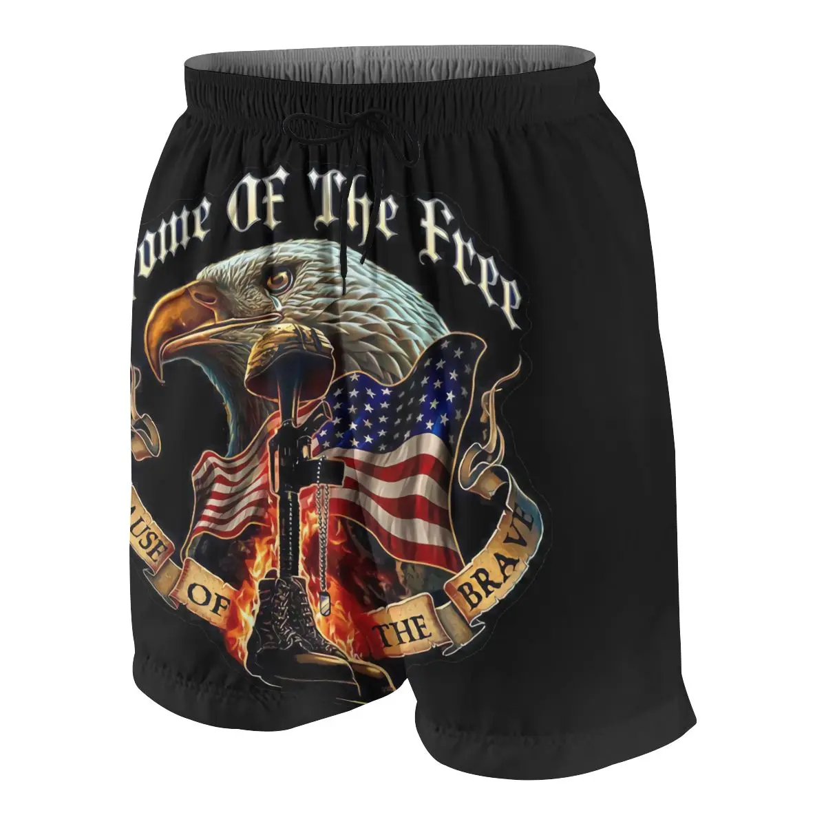 

Home Of The Free Because Of The Brave Youngsters Shorts Joggers Quick-dry Cool Short Pants Casual Beach Sweatpants