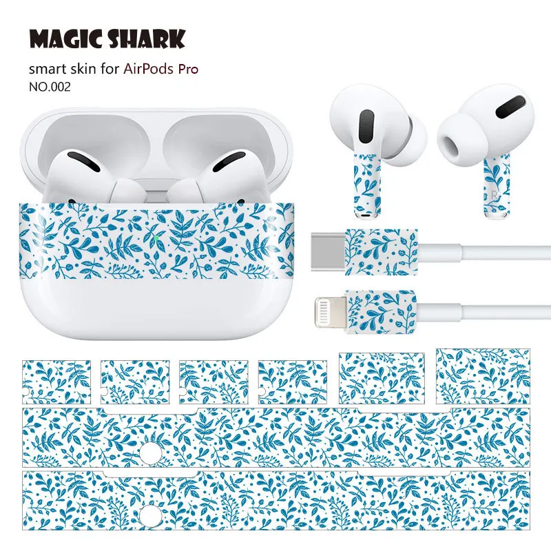  Ultra Thin Clear Leaf Flower Cartoon Panda Crayon Shinchan Stereo UV Sticker Case for Earphone Apple Airpods Pro | Мобильные