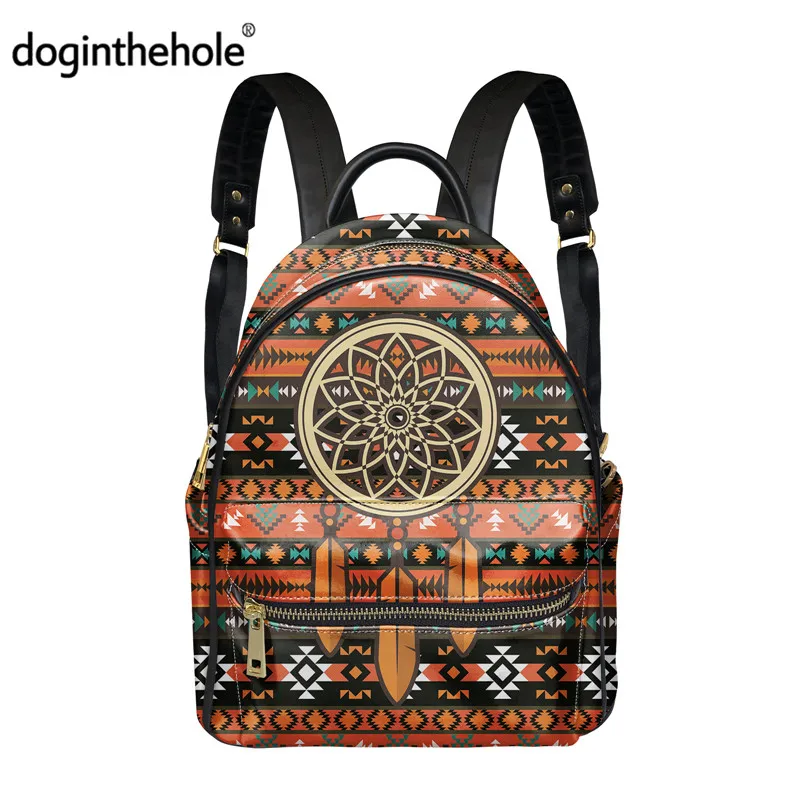 

Doginthehole женский Ловец снов с принтом роскошный рюкзак из искусственной кожи на плечо Африканский винтажный этнический Племенной походный д...
