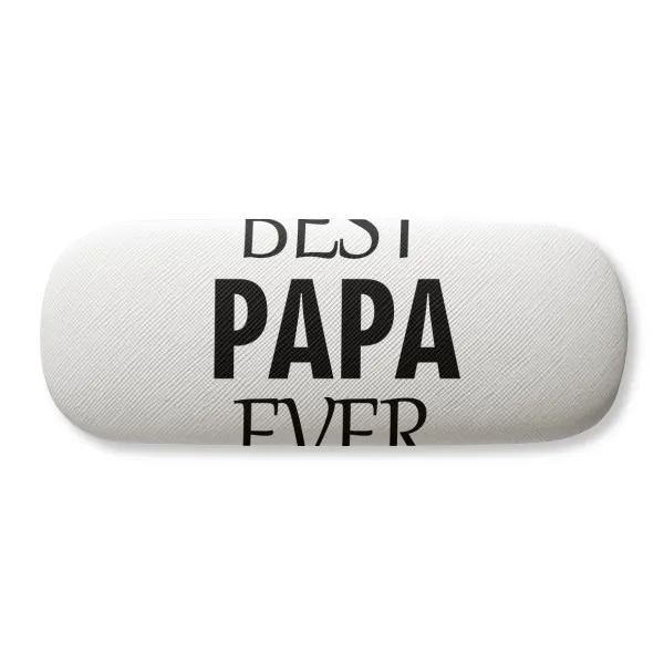 

Best Papa Ever Quote Father's Day Glasses Case Eyeglasses Clam Shell Holder Storage Box