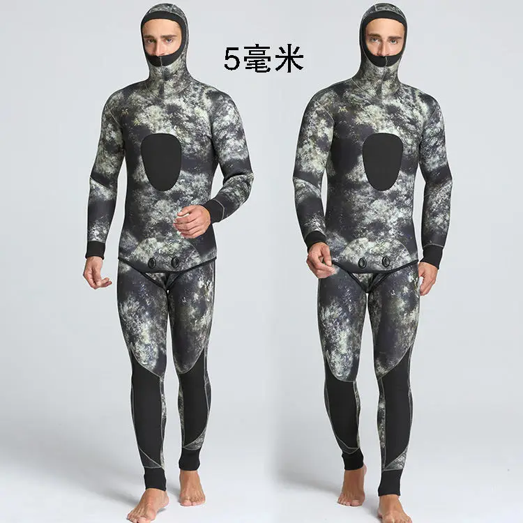 Новый Мужской гидрокостюм 5 мм для подводного плавания мужской неопреновый охоты
