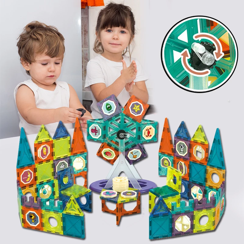 49-110 шт. Магнитный строительный блок магнитный лабиринт гоночный бег шар