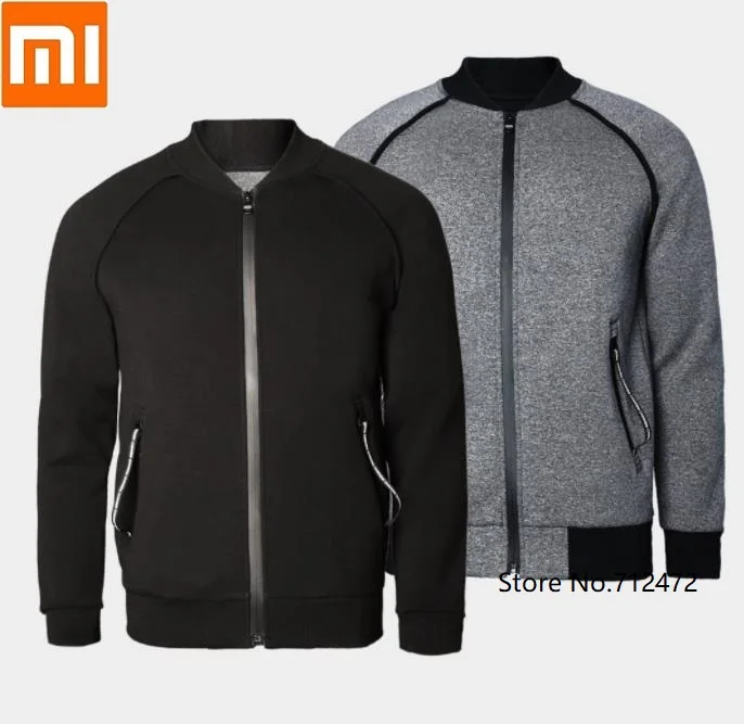 

Xiaomi Men baseball jacket Light and comfortable long-staple cotton male collar pilot jacket Casual Running fitness sweatshirt