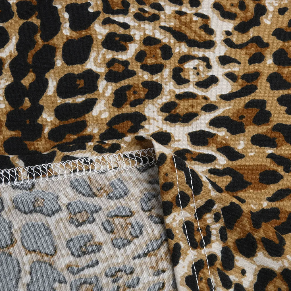 

Fashion Sequined Leopard Blouse Shirt Bandage Pocket Tops Casual Summer Ladies Tops Female Women Short Sleeve Blusas Pullover