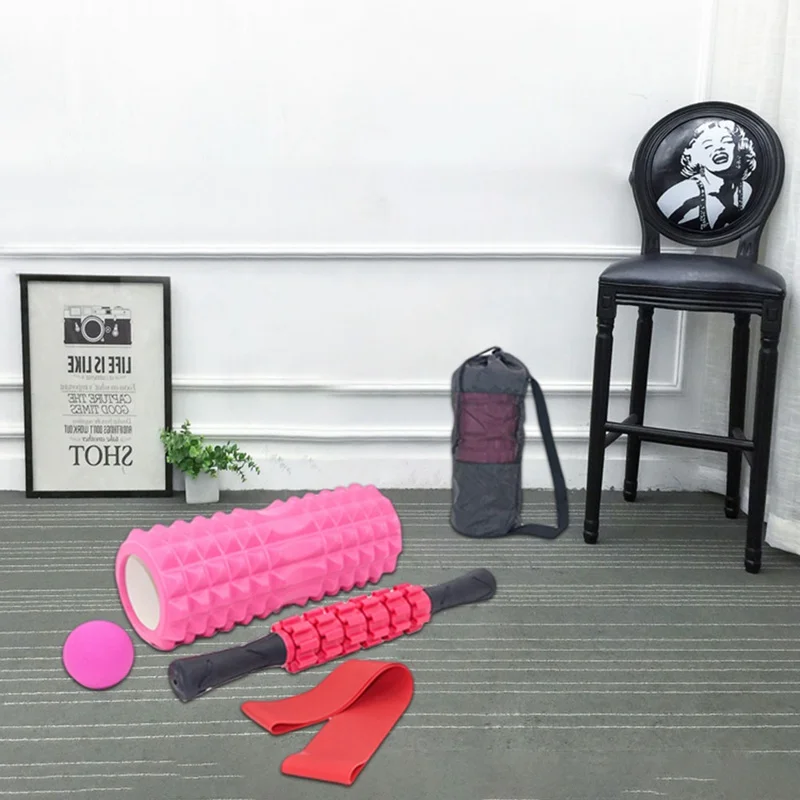 

5 set Yoga column foam Yoga Pilates Fitness Foam Roller sports Train Gym Massage Exercise relax foam rolls Massage Ball Spiky