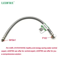 ledfre g12m101 flexible braided kitchen faucet water supply hose stainless steel braid lf15309