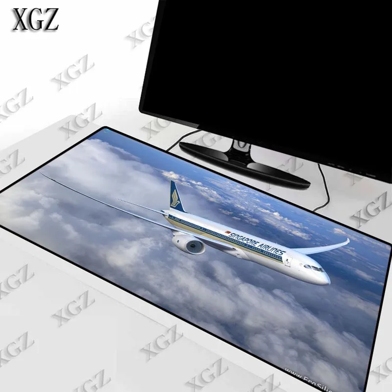 

XGZ Clouds Aircraft Large Gaming Mouse Pad Lock Edge Mat for Laptop Computer Keyboard Desk Dota CSGO pad