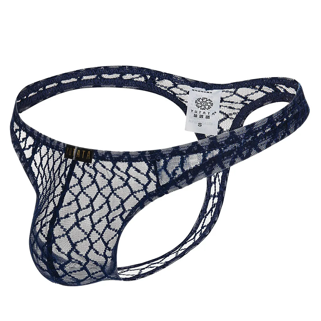 Мужское сексуальное нижнее белье с заниженной талией кружевные мужские трусы