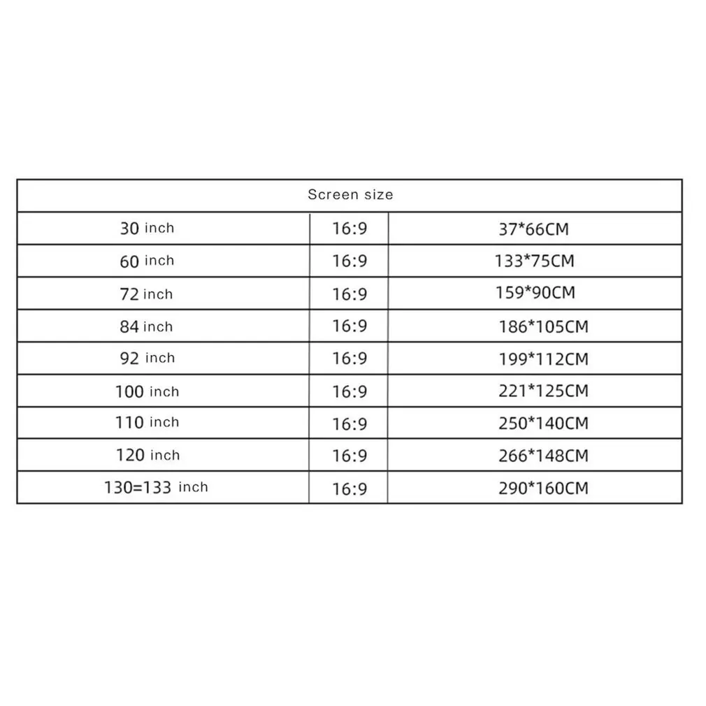 

60 Inches 16:9 Projection Film Cloth Good Color Reproduction Polyester Portable Folding Soft Curtain