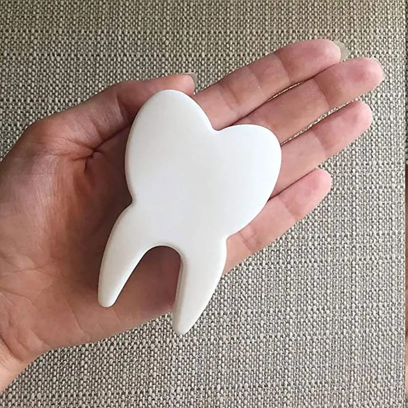 

6 Cavity Tooth Silicone Soap Mold, Funny Teeth Shape Novelty Ice Cube Tray Chocolate Candy Dessert Jello Mold Cake Baking Pan