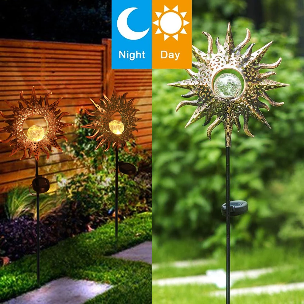

Solar Lights Waterproof Outdoor Sun Flame Solar Light Garden Landscape Lawn Light Solar Lamp for Patio Garden Decoration