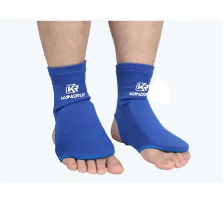KS515 Blue Хлопок боксерские щитки MMA подъем протекторы Защита ног TKD кикбоксинг pad Muaythai тренировка ног поддержка протекторы - Цвет: KS515 Blue