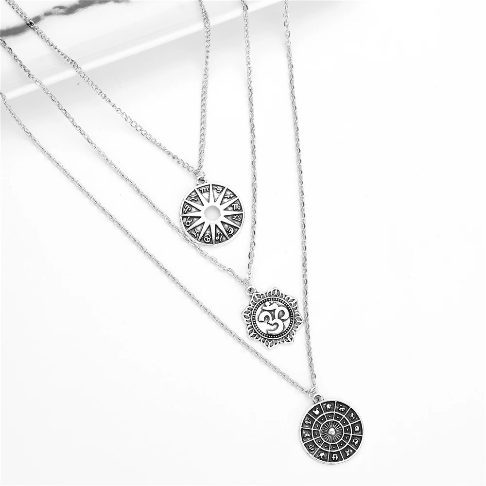 

Fashion Creative Retro Palm 3d Stars Moon Girl Women Necklace for Women Jewelry Birthday Gift Part Accessories