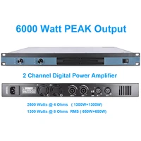 2 channel 6000 watts professional digital power amplifier amp stereo micwl audio gb350