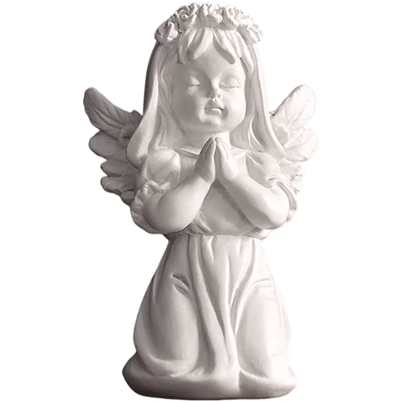 

Mini Angel Statue Shelf LivingRoom Bedroom Decor Figurines Gift for Woman Adorable Cherubs Sculpture Memorial Statue Collectible