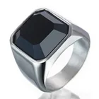 Модные Простые Кольца с черным камнем для мужчин, мужские кольца в стиле хип-хоп и панк, Свадебные обручальные модные ювелирные изделия 2021