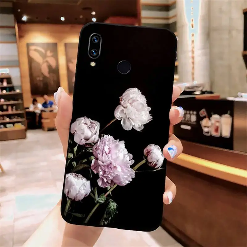 

Flower Pink Peonies Peony high quality protective Phone Case funda For Xiaomi Redmi note 7 8 9 t k30 max3 9 s 10 pro lite