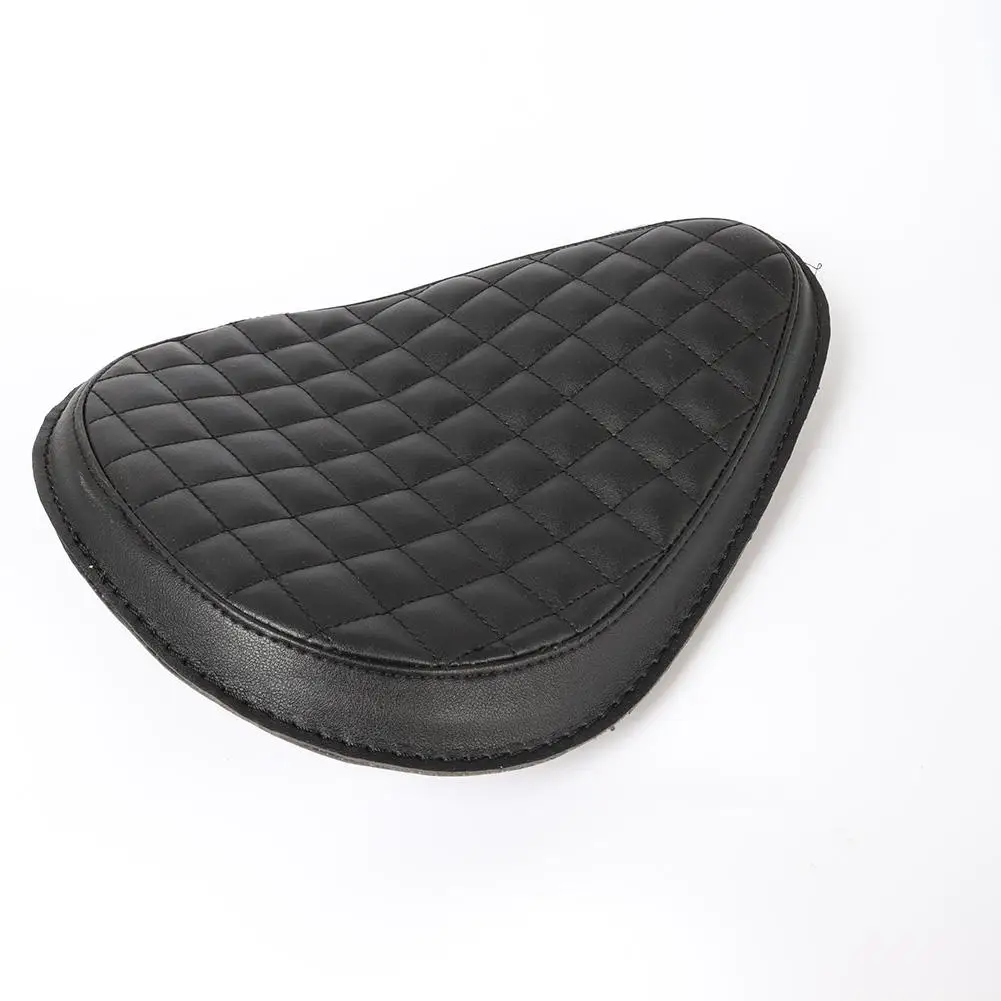 

Motorcycle Roll Leather Square Grid Pattern Solo Seat With Bracket For Universal Motorcycle