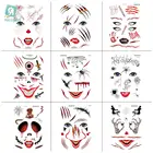 Rocooart, 9 шт., Хэллоуин, праздничный макияж, косплей и ужас, лицо и искусственное оформление, наклейка