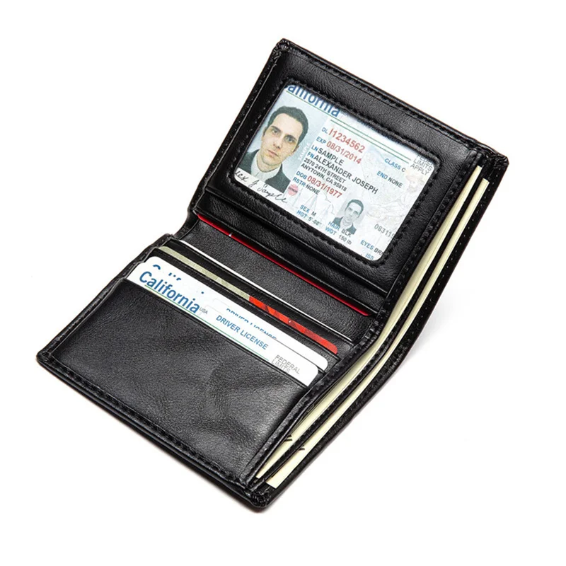 New Design Money Wallet  Carbon Fiber  Men Wallet  with 2 Note Compartment  4 Bussiness Bank Card Holder