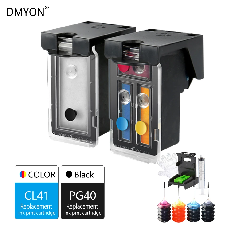 DMYON PG40 CL41 многоразовый картридж Замена для Canon Pixma IP2500 IP2600 IP1800 IP1900 MP190 принтер |