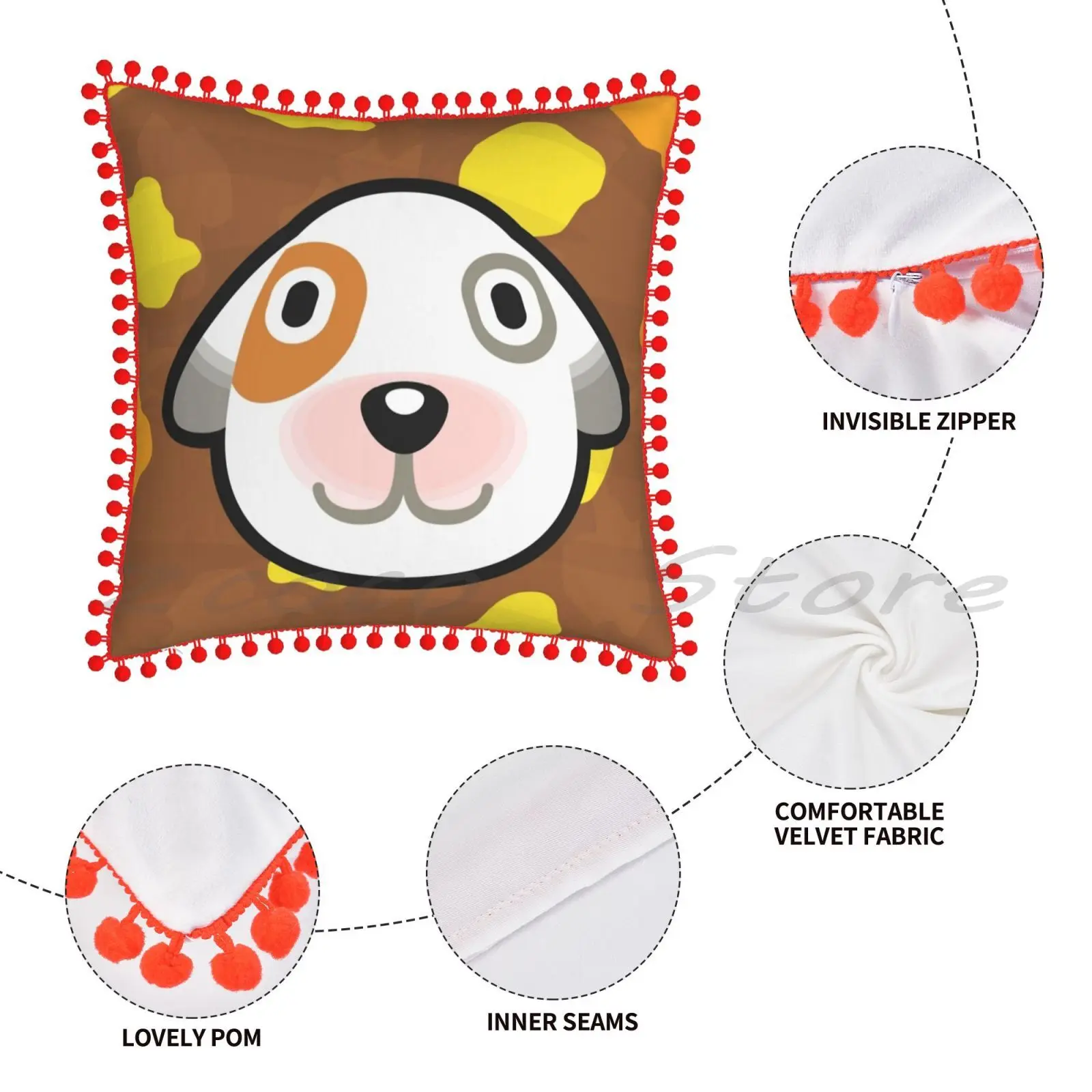 Кости животные персонализированный Diy узор плюшевая льняная бархатная Удобная