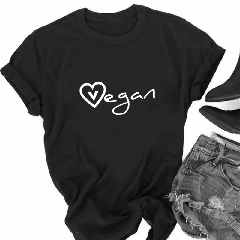 Vegan футболка веганская подарок для нее женщин забавная модная повседневная