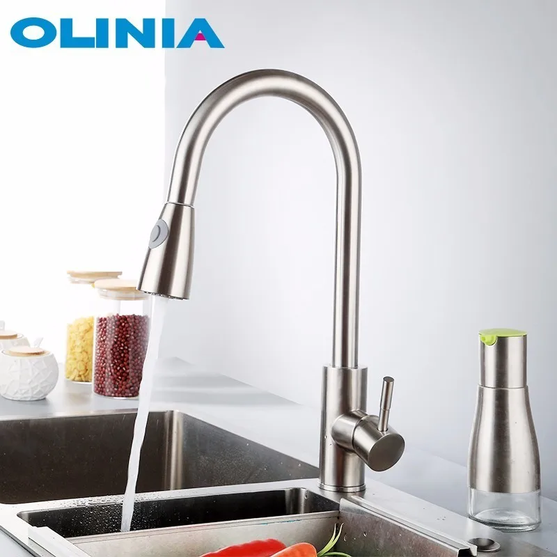 Olinia полностью 304 кухонная раковина из нержавеющей стали Смесители два способа