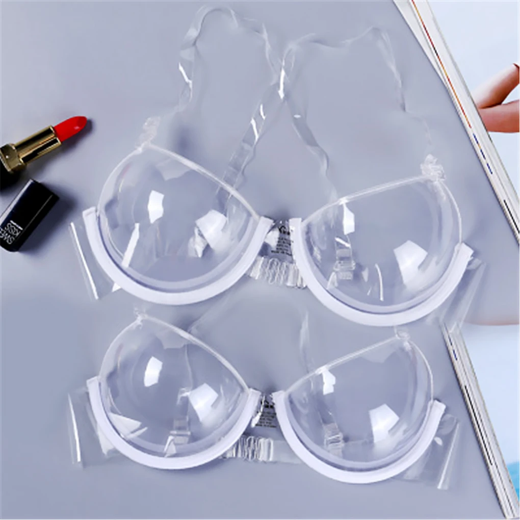 

Women Transparent Push Up Sexy Bra Girl Clear Strap Adjustable Disposable Bra Female Underwear
