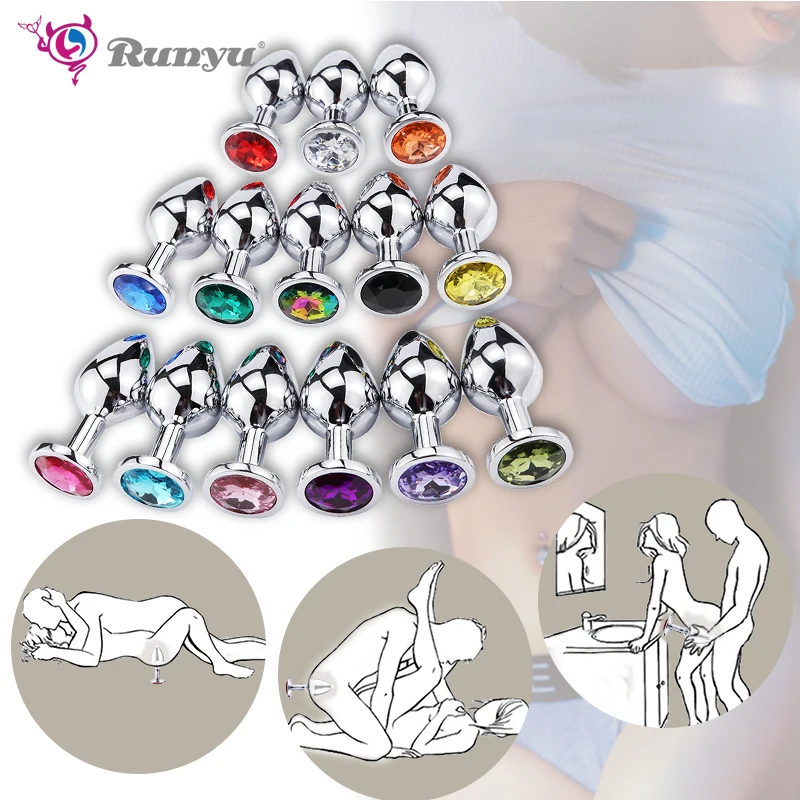 Анальные бусины из нержавеющей стали хрустальные ювелирные изделия Сердце