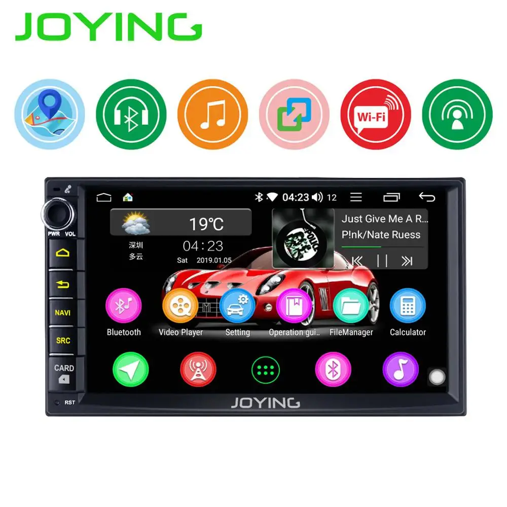 JY-UO135N1 JOYIN 2 din автомагнитола Android 8,1 универсальное головное устройство gps навигация stereio аудио плеер USB поддержка SWC/wifi/BT/SWC/быстрая загрузка - Цвет: JY-UO135N1