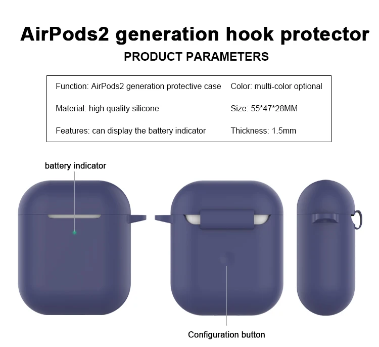 3 шт./компл. силиконовый беспроводной Bluetooth футляр для наушников для Airpods 1 2 TWS вкладыши наушники аксессуары защитный чехол