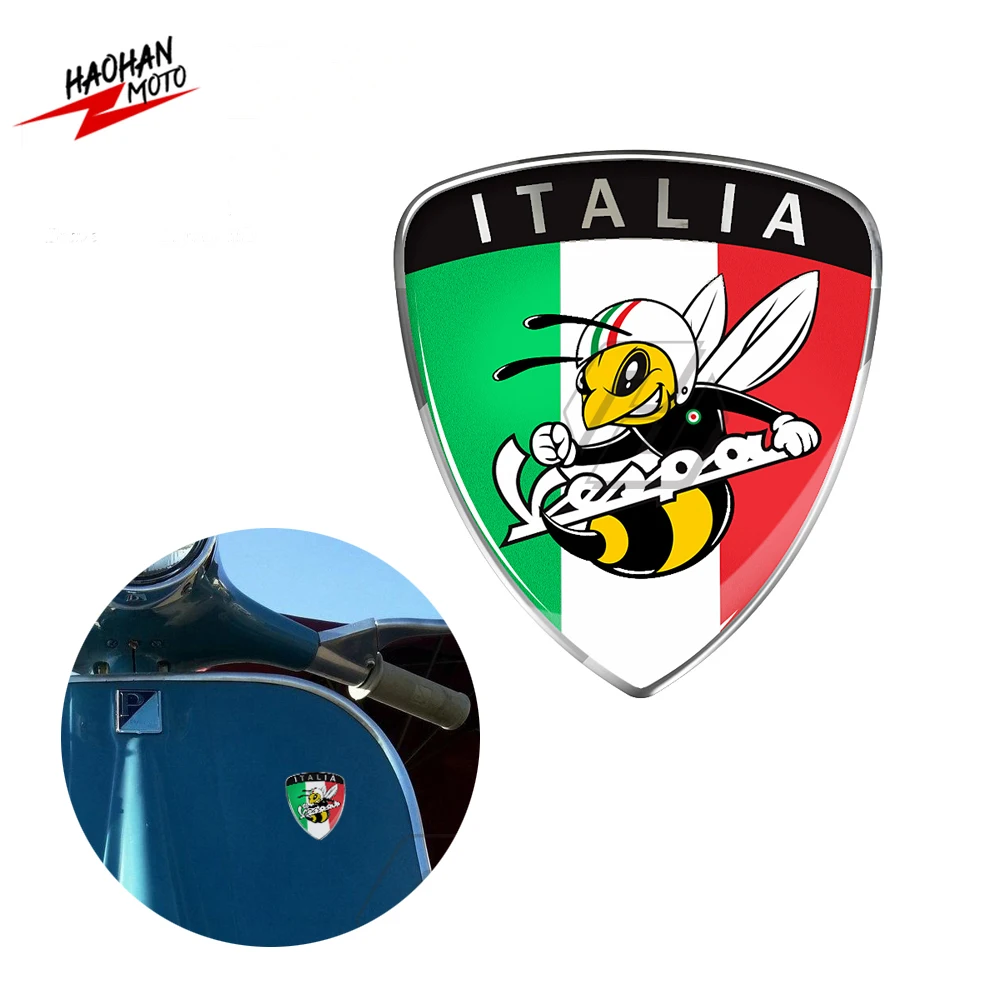 

For PIAGGIO Vespa GTS SPRINT PRIMAVERA LXV LX S GTV 125 250 300 Touring Ie Super Sport 3D Motorcycle Italy Flag Stickers