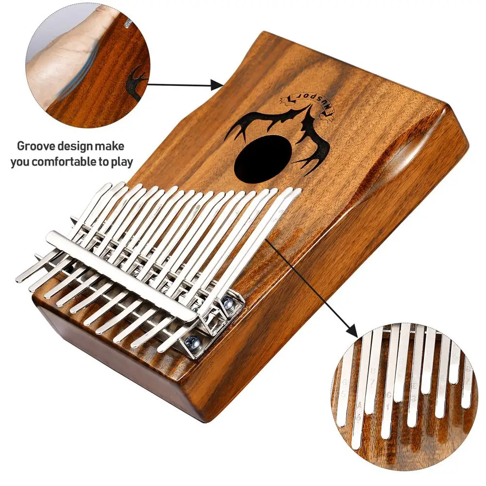 Muspor Kalimba пианино для больших пальцев 20 клавиш высокого качества акации