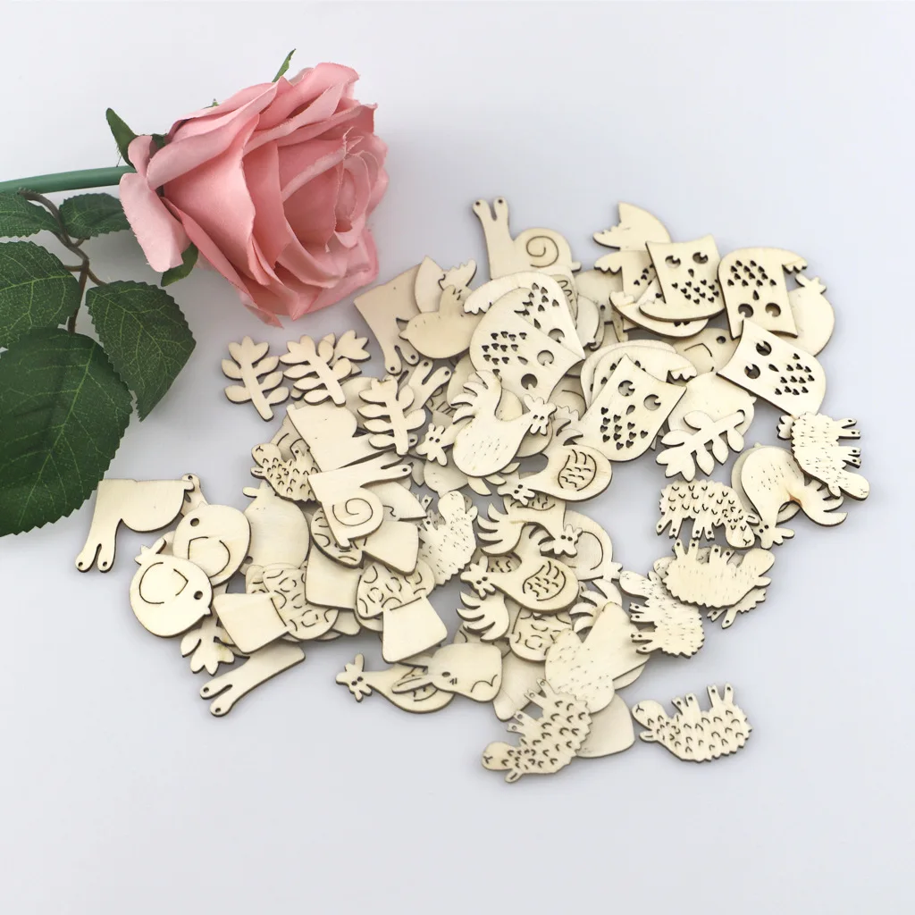 20 шт. необработанные деревянные ломтики совы роспись своими руками подвесное