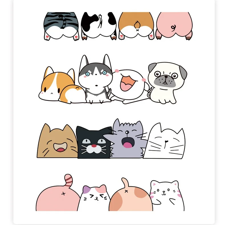 

New Product Animal Cat and Dog Car Car Sticker Car Window Glass Sticker Personalized Car Window Glass Decal