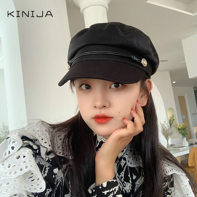 Хлопковый женский берет сезон осень-зима восьмиугольная шапка стильные кепки