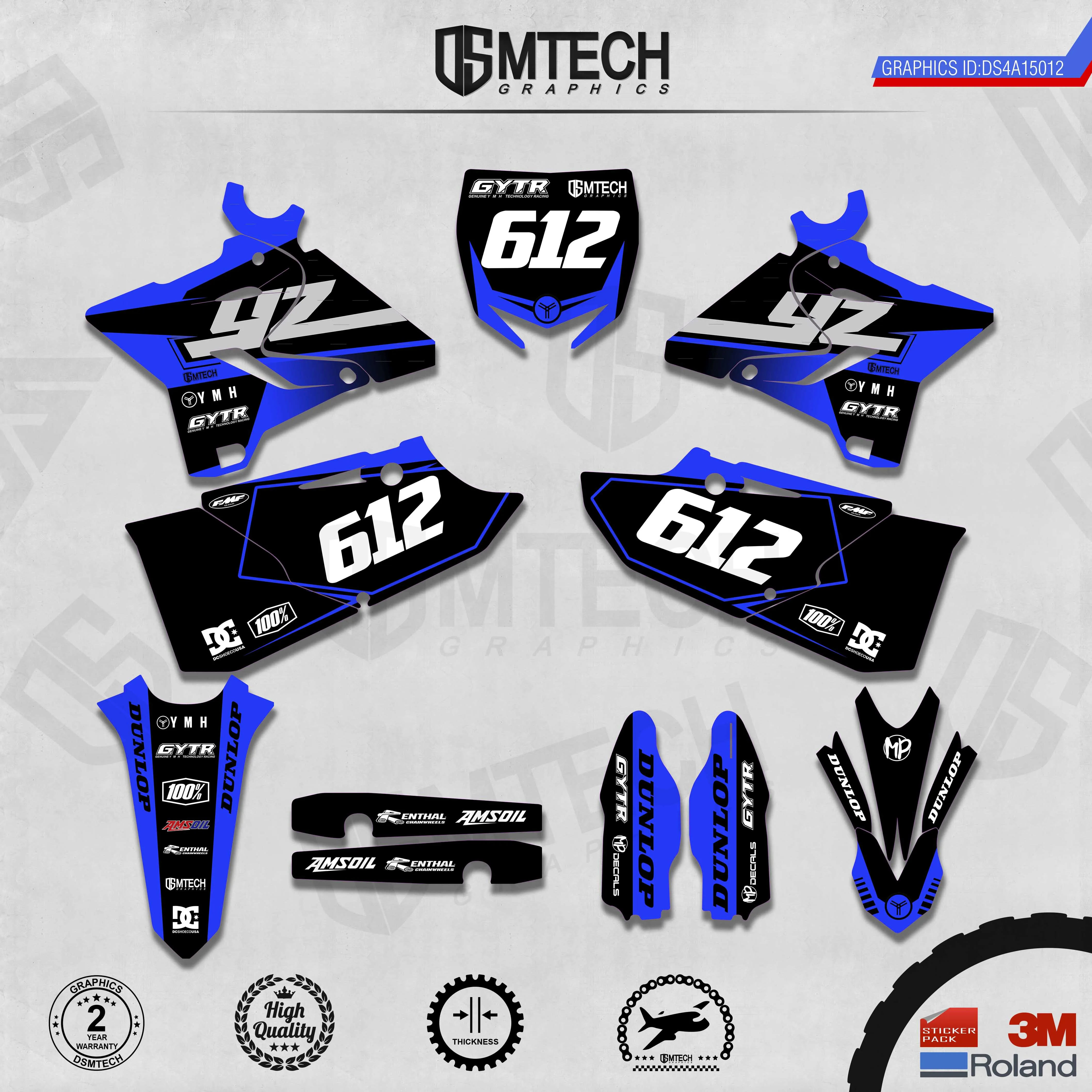 DSMTECH Customized Team Graphics Backgrounds Decals 3M Custom Stickers For   YZ125-250 Two Stroke 2015-2019  012