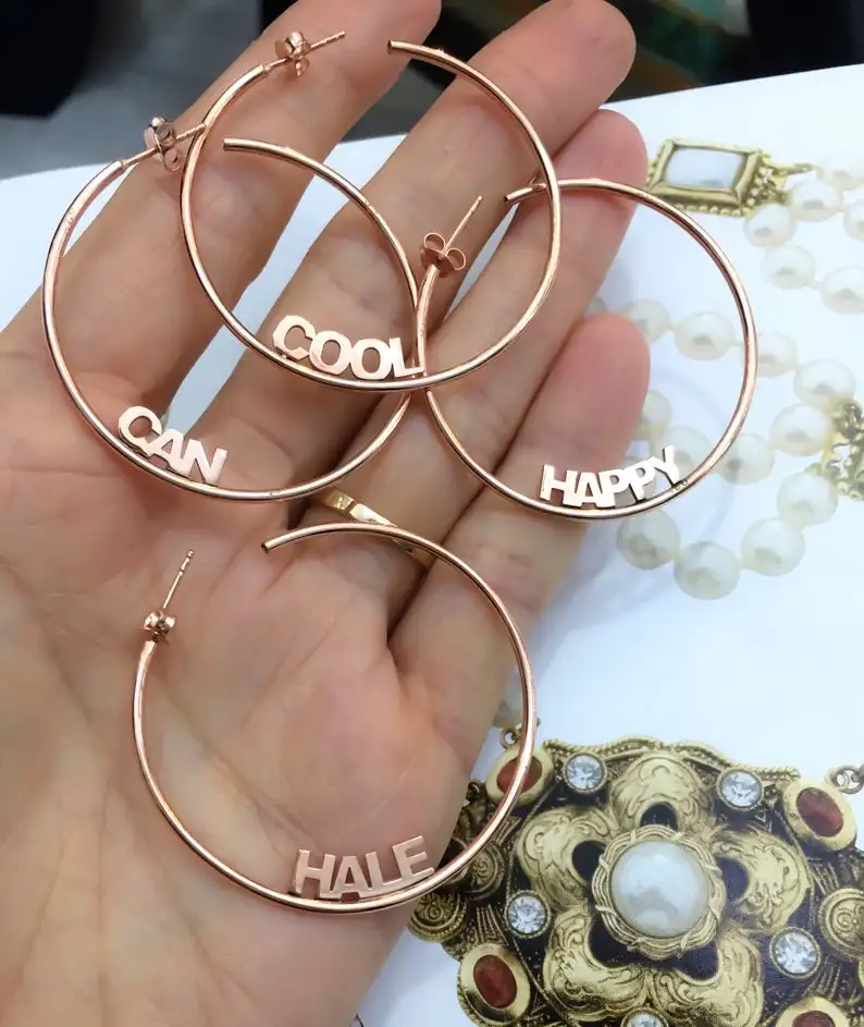 Женские серьги кольца из нержавеющей стали большие размером 70 мм|Индивидуальные