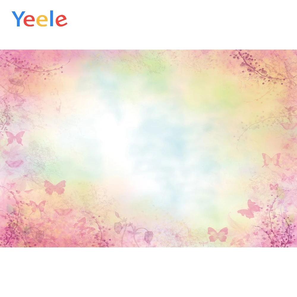 Декоративные цветные фоны Yeele для фотосъемки с изображением цветов бабочек