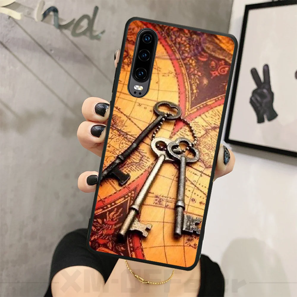 Viviana панк карта Приключения черный мягкий чехол для телефона из ТПУ Huawei P8 lite 2017 P9