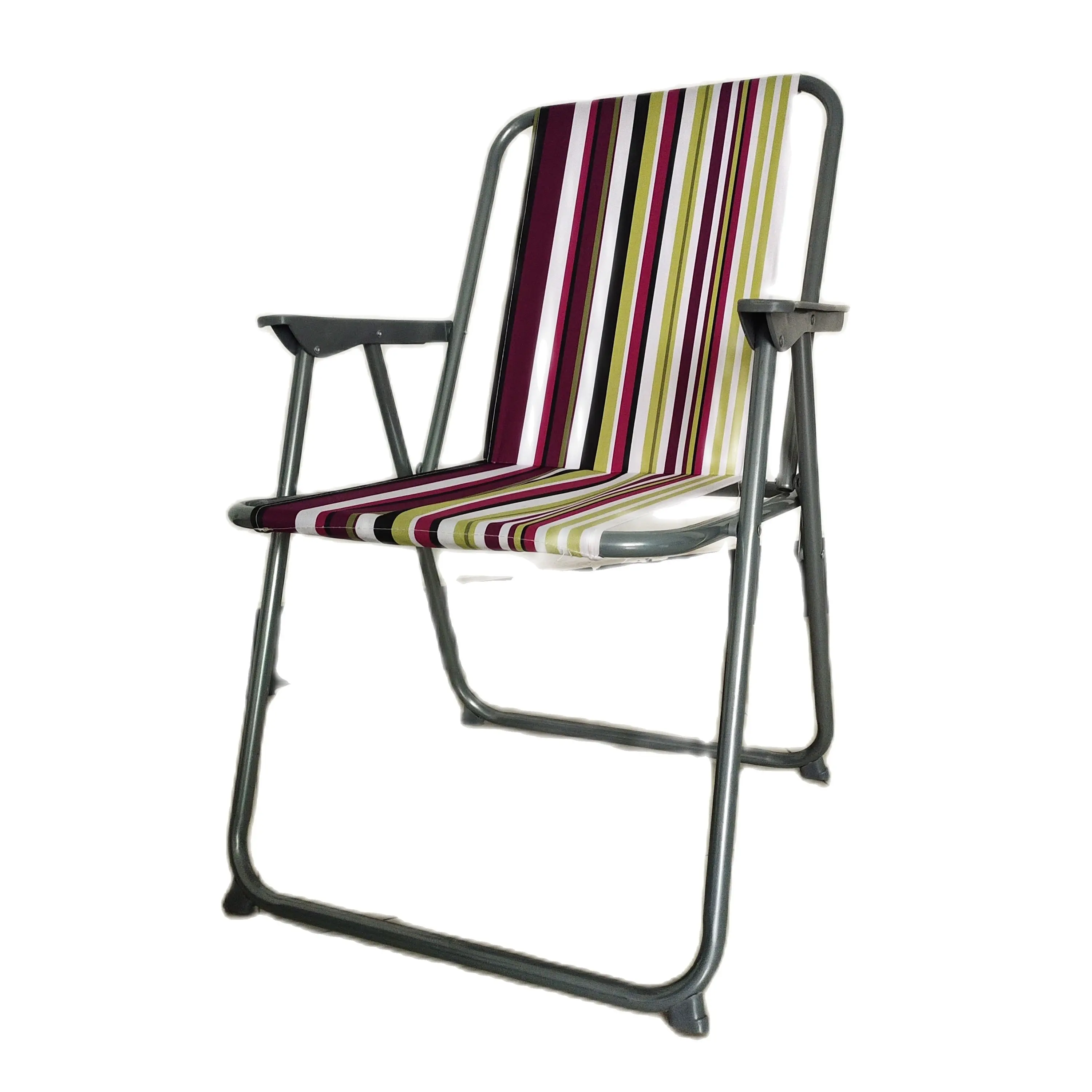 Портативный складной пляжный стул с подставкой для ног пружинный