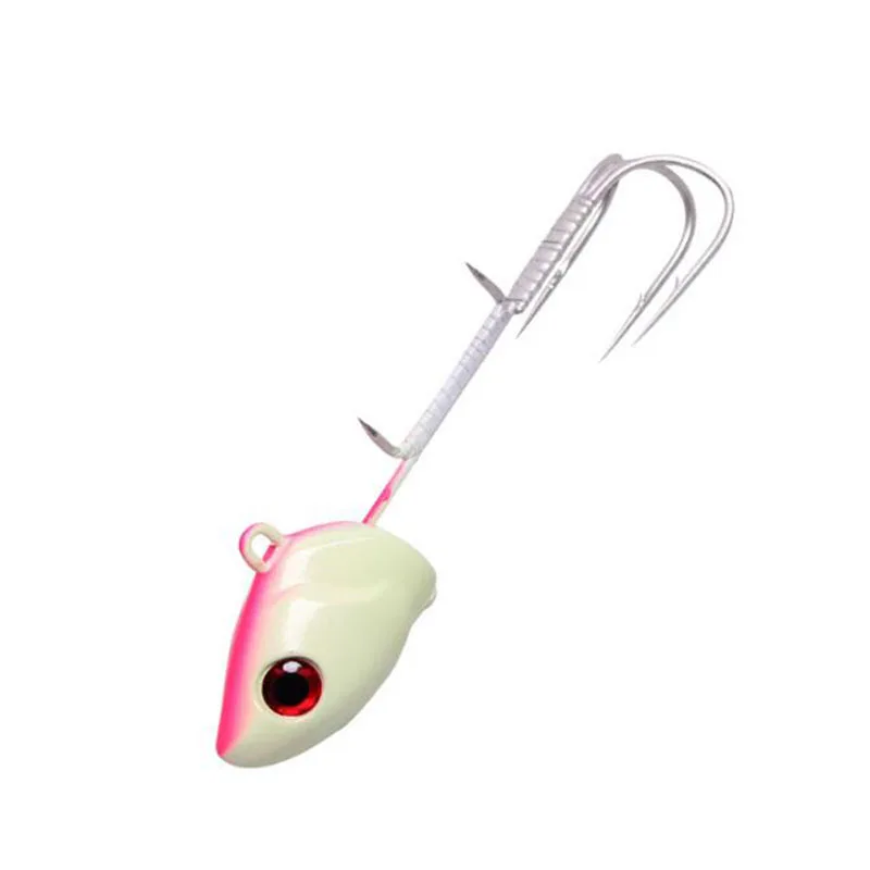 

2pcs/Lot 160g 200g250g Luminous Double Hook with Hook Hairtail fishing lure Deep sea lead Jigging fish