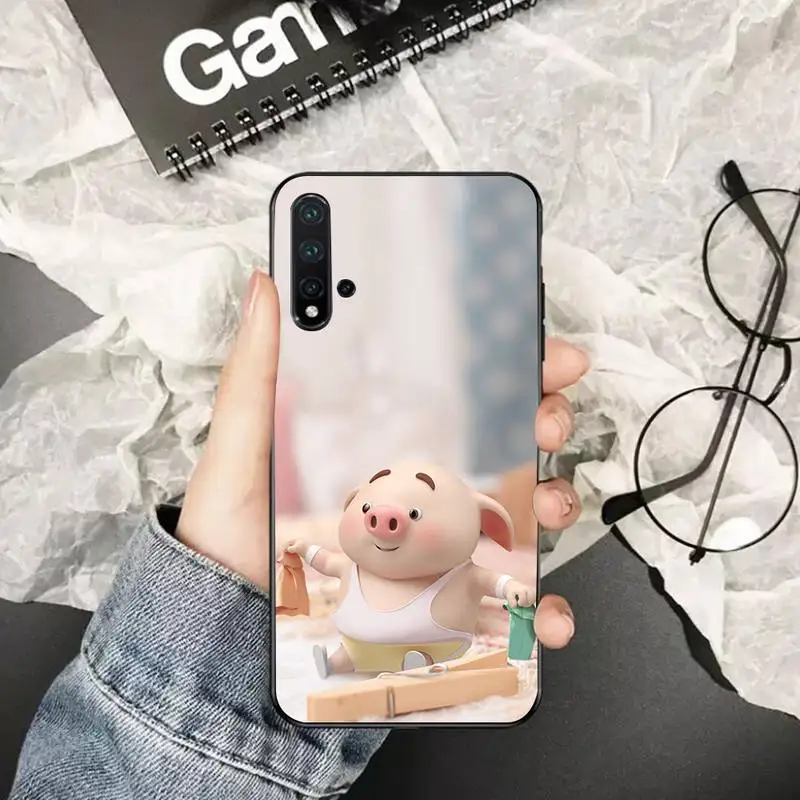 PENGHUWAN свинья милый пердеть типа сделай сам украшения чехла для телефона Huawei Honor 20