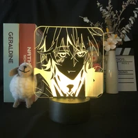 delineascope present hot selling nightlight manga table mikaela seraph of the end 3d night light alarm clock base color changing
