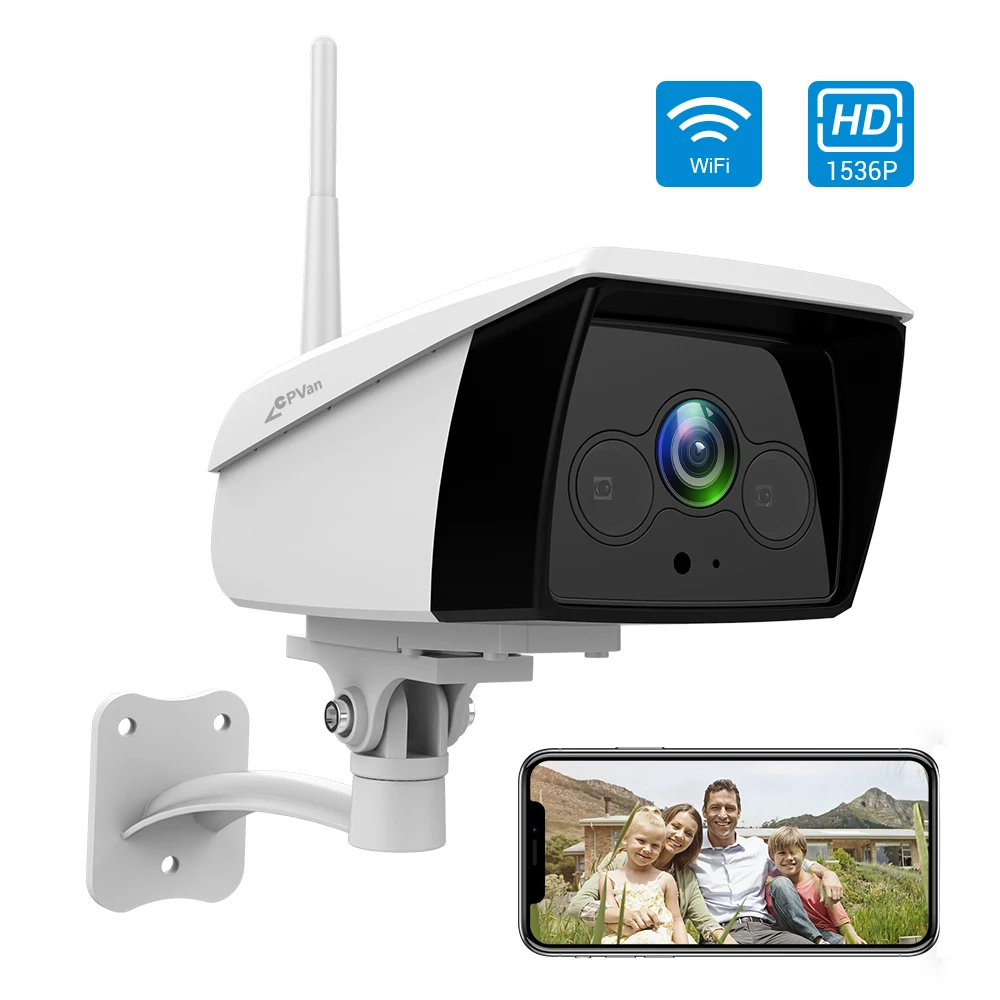 CPVan 3MP IP камера камера видеонаблюдения CCTV камера WiFi камера видеонаблюдение наружная домашняя камера безопасности 1536P камера наблюдения 10 м ночное видение Обнаружение движения