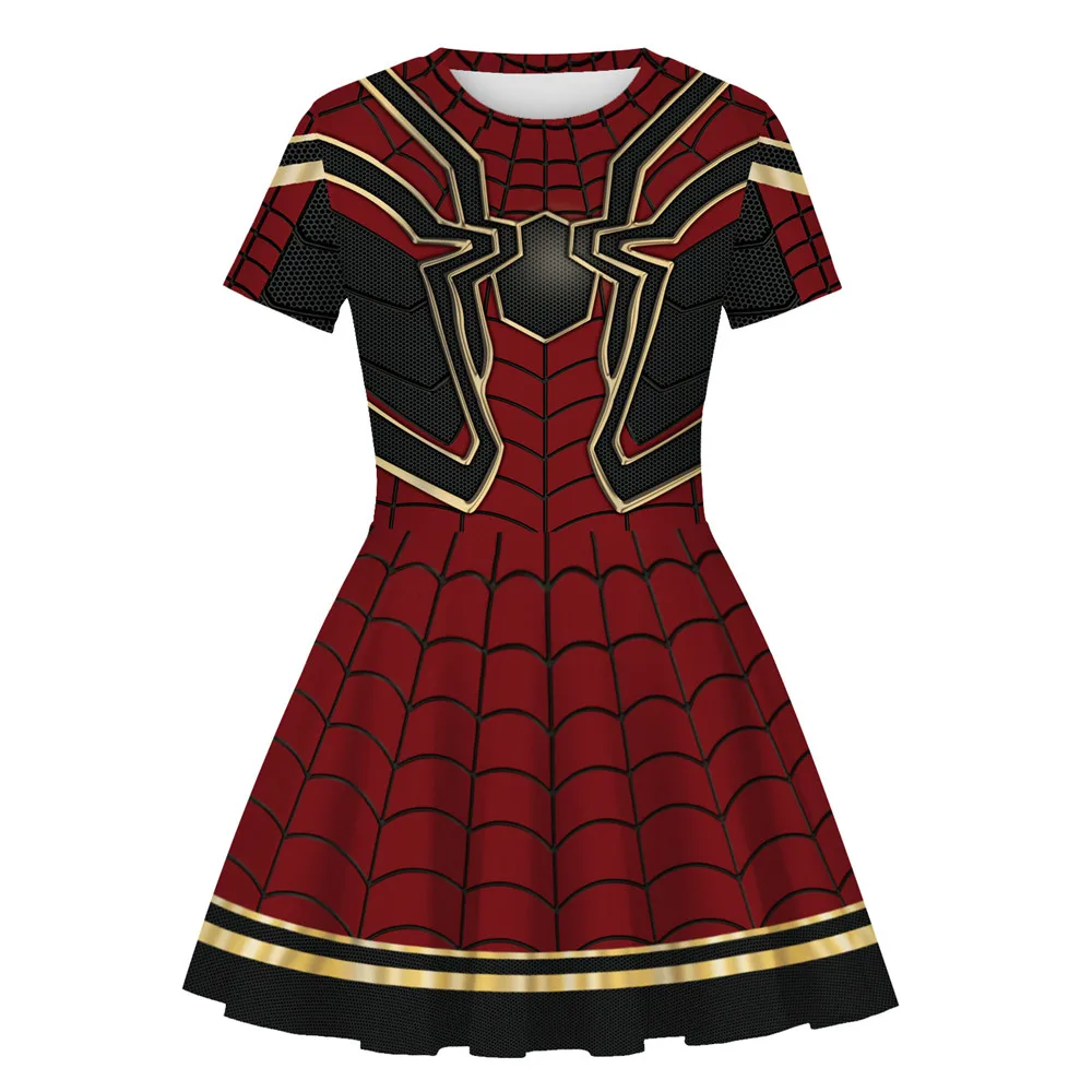 cosplay 3D printed spider hero dress for girls children Halloween Christmas princess gown |